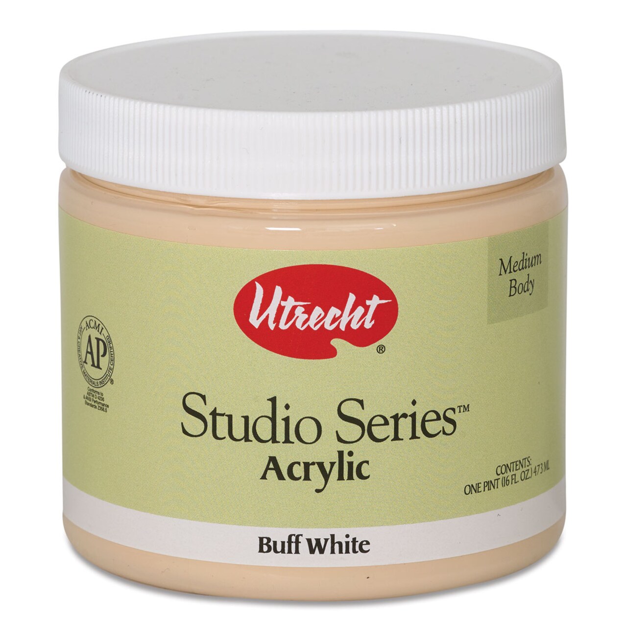Utrecht Studio Series Acrylic Paint - Buff White, Pint